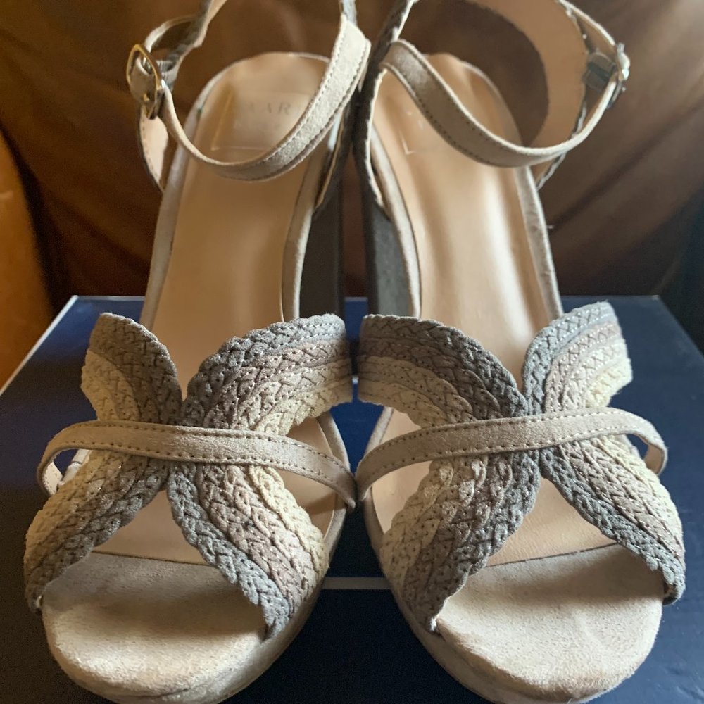 Kari Blue Platform Sandals